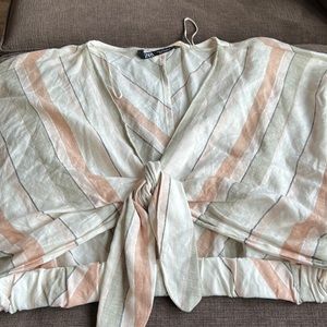Zara tie front blouse.